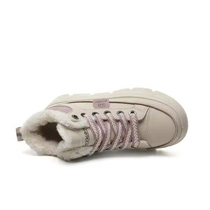 Zapatillas deportivas casuales de invierno para mujer 2026, con cordones, de caña media, impermeables, con interior de felpa, suela gruesa y versátil. - Product Image 4
