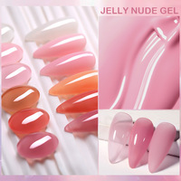 Nouveau vernis à ongles gel effet gelée printanier, 10 couleurs dont rouge, rose, nude, kit de vernis gel UV LED à retirer par trempage