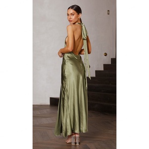 Vestido de Verano con Cuello Halter, Asimétrico, de Encaje, Ecológico, Transpirable, con Color de Tela Personalizado - Product Image 6