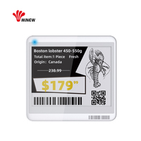 MinewTag 4.2 inci e-ink Display elektronik Signage WIFI BLE Digital Label nama ESL Eink rak Label untuk toko kantor gudang