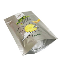 Sachets refermables personnalisés en Mylar de qualité alimentaire avec fermeture éclair, résistants à l'humidité, pour l'emballage d'aliments pour animaux, de lait et de fruits lyophilisés