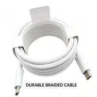 Câble de charge USB-C vers USB-C haute vitesse 240W, cordon tressé en cuivre pur à 5 brins de type C pour ordinateurs portables, téléphones, tablettes