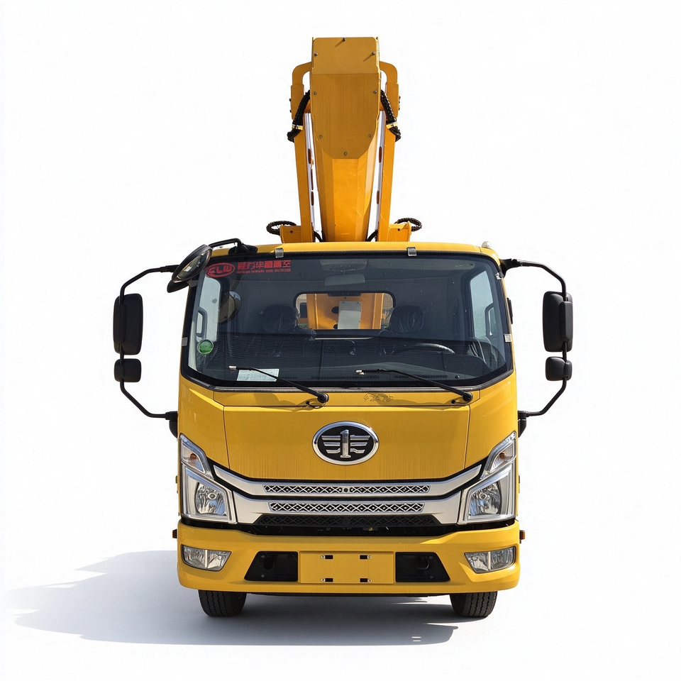 33 Meters Truck Mounted Aerial Lift Platform Telescopic Boom Cherry ...