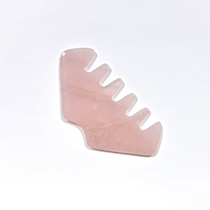 Peine Gua Sha de Cuarzo Rosa con Múltiples Dientes para Masaje - Product Image 4
