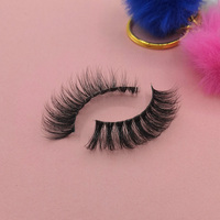 Vegan Sans Cruauté Bande Transparente Faux Cils En Vison 3d Naturel Faux Cils En Gros Synthétique Fluffy Cils Avec Boîte