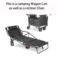 Chariot pliant économique 400 LBS en acier avec roues de 8 pouces en Oxford 600D, personnalisable, pour camping, lit de repos et utilisation polyvalente