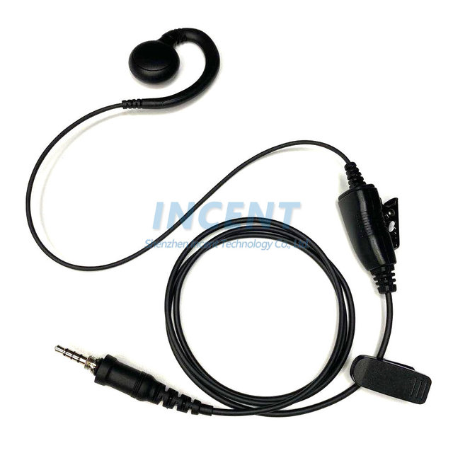 C Shape Ear Hook Earpiece Headset with PTT and Microphone for VX-6R 6E VX-7R EVX-S24 FT-270R Two Way Radio