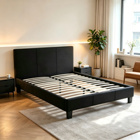 Lit rembourré moderne en mélange de lin de qualité supérieure, taille et couleur personnalisables, 180x200x100cm, aucun sommier tapissier nécessaire, mobilier de chambre
