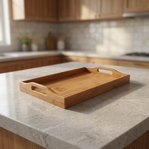 Plateau de service en bois avec poignée, non fini, pour usage résidentiel - Product Image 3