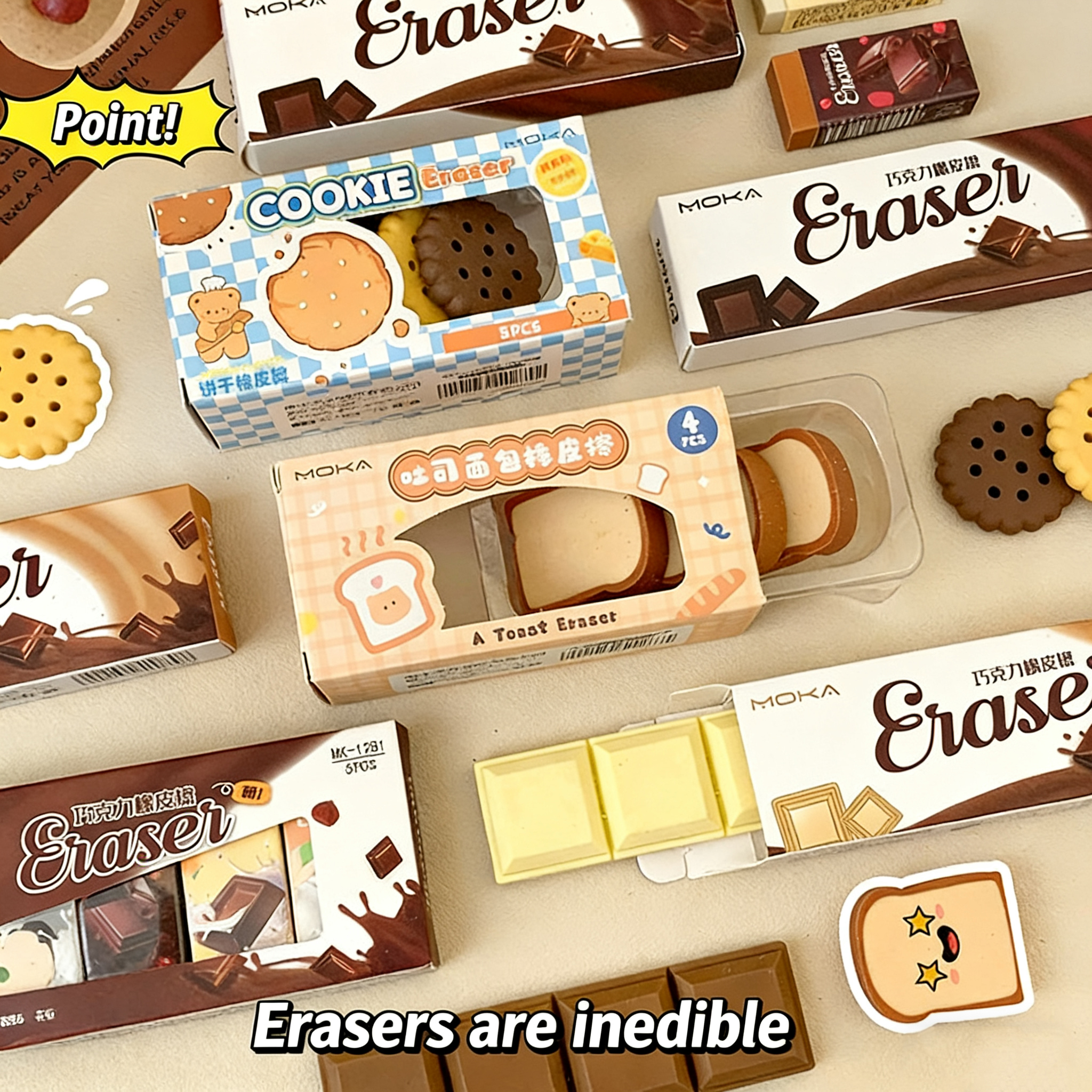 Cute-Cartoon-Eraser-Chocolate-