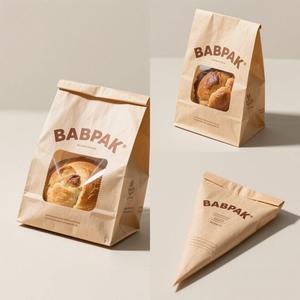 Clear Window <b>Bread</b> <b>Bags</b> Oil-proof Bakery Packaging, Kraft Paper Biodegradable Food Paper <b>Bags</b> with Twist Tie - Product Image 3