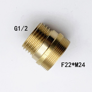 ข้อต่อท่อทองเหลือง F22 เกลียวใน M24 เกลียวนอก 4 นิ้ว ข้อต่อก๊อกน้ำสำหรับใช้ในห้องน้ำ - Product Image 2