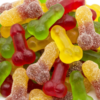 Approvisionnement direct usine pour fabricants de bonbons : Gommes 3D en forme de pénis, pectine et gélatine, emballage en vrac, Halal, BRC, OEM personnalisé