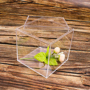 Scatola Regalo in Acrilico Portatile 4 X 4 X 4 Pollici, Cubo Quadrato in Plastica Trasparente con Coperchio, Contenitore Espositivo - Product Image 3