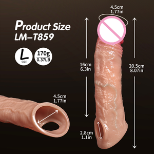 Control Remoto, Funda de Silicona Líquida con Vibración de 9 Velocidades, Condón con Textura Acanalada, Extensor Hueco y Juguete Sexual Retardante - Product Image 3