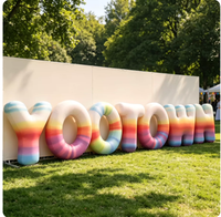 Nouveauté : Ballon géant en PVC personnalisé avec logo publicitaire en alphabet, empilable, en cristal, durable, pour la décoration d'événements et de fêtes