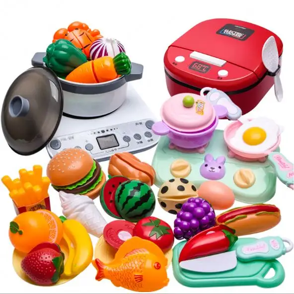 Set Mainan Dapur Buah untuk Anak Laki-laki Perempuan, Set Mainan Dapur Sayuran Keluarga Memasak Bayi