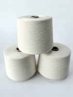 GOTS Certifié Organique 70/30 CVC Ne21/1 Fil de Coton Peigné Polyester Mélangé Tricotage avec Motif Brut
