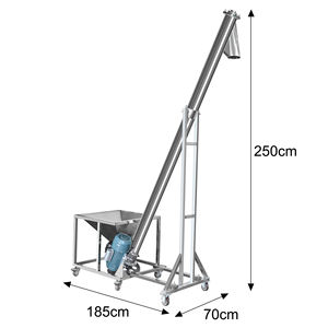 Transportador de tornillo de acero inoxidable para polvo, gránulos, granos, especias, tolva inclinada industrial vertical - Product Image 4