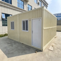 Casa Contenedor Portátil de 20 pies, Casas Modulares Prefabricadas, Edificio de Acero Plegable para Sala de Estar, Taller, Camping