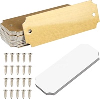 Plaques vierges en acier inoxydable pour gravure laser avec vis, durables et montables, pour signalétique industrielle et étiquettes artisanales