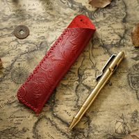 Étui à crayons sculpté vintage NAG09, fait main, cadeau créatif, 4,5*16,5cm, pour écoles et bureaux, étui de protection, vente en gros