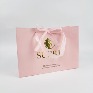 Luxury Pink Paper Bag Customized Foil Logo <b>Gift</b> Bags Clothing Cosmetics Packaging Paper Shopping Bags for <b>Small</b> Business - Product Image 5