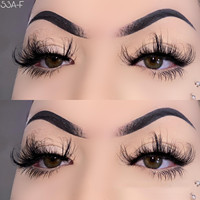Fluffy Mink Lash Strips Venta al por mayor 3D Strip Lashes Mink Eyelash Etiqueta privada Fluffy Mink Lashes