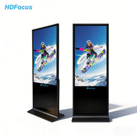 Pantalla Digital de Señalización de Gran Formato con Android 4K LCD de 32 43 49 55 65 75 85 Pulgadas, Pantalla Publicitaria Comercial con Soporte de Pie