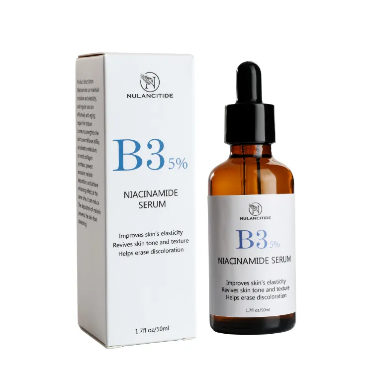 핫 잘 팔리는 OEM Private Label 50 미리리터 Natural 5% 비타민 b5 Face 피부 Care Serum 페이셜 Anti-Aging 미백 Niacinamide Serum