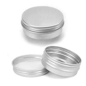 Stock tondo in alluminio argento contenitore barattolo di latta contenitore vaso vasetti cosmetici 5g a 250g alluminio metallo alluminio imballaggio - Product Image 4