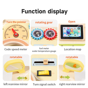Tableau d'activités en bois personnalisable avec éclairage LED, volant analogique, circuit sensoriel pour bébés, jouets Montessori pour enfants, tout-petits, garçons et filles - Product Image 4