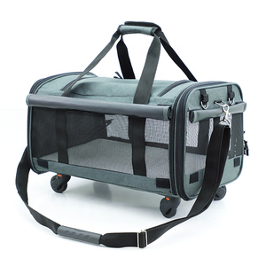 Luxe Kat Hond Pet Carrier Airline Goedgekeurd Kleine Hond Carrier Zachte Zijdig Inklapbare Puppy Carrier - Product Image 1