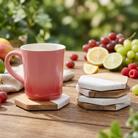 Sous-verres modernes en marbre et bois pour boisson lait sous-verres pratiques pour restaurant sous-verres personnalisables pour la décoration de la maison