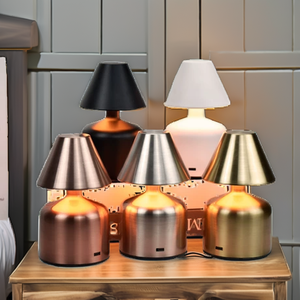 USB Rechargeable Cordless <b>Night</b> <b>Light</b> Table Lamp Touch Control Dimmable <b>LED</b> 3 Colors Silver Bedroom Decor - Product Image 5