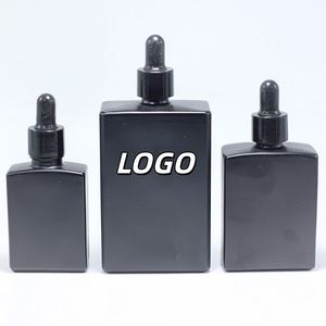 Manufacture Supplier Matte Black Frosted15ml 30ml 50ml 100ml Glass Serum <b>Dropper</b> Eye Essential Oil <b>Bottle</b> - Product Image 1