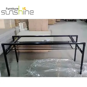 Classical Home Office Desk Metal Frame Rectangle Table Legs Banquet Folding Table Legs For Hotel Lounge School Kitchen Metal Res