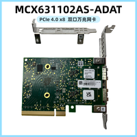 Adaptateur réseau Ethernet MCX631102AS-ADAT Connect X-6 Lx 25GbE double port SFP28 PCIe 4.0 X8 pour serveur, centre de données, HPC