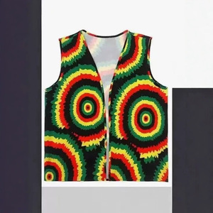 Chaleco bohemio jamaicano para mujer, chaleco sin mangas con estampado floral, ropa para fiesta de disfraces de Halloween - Product Image 4