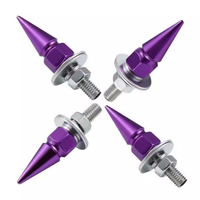 Vis à tête hexagonale pointue M6 pour tous les cadres de plaques d'immatriculation de véhicules, boulons en acier, vis à plaque d'immatriculation à pointe