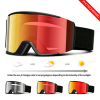 Lunettes de ski personnalisées en gros avec verres polarisés, protection UV, photochromiques, pour sports de neige, lunettes de snowboard OTG