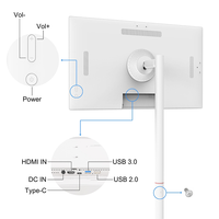 90 °   Monitor Portátil Inteligente Giratorio de 32 Pulgadas, Pantalla Táctil 4K, Android 14, Pantalla Móvil Inalámbrica para Transmisión en Vivo de TikTok y YouTube