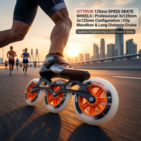 Roues de patins à roulettes de course F1 haute vitesse - Roues de remplacement professionnelles en PU pour patineurs universels - Diamètre 90/100/110/125