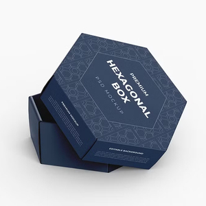 Custom Luxury Hexagon Special Shape Paper Honey Comb <strong>Bee</strong> <strong>Gift</strong> Packaging Black Elegant Paper Food Hexagon Box - Product Image 2