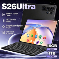 Tablet PC Android ODM S26Max Best Seller 2026, Memori 16G+1TB, Layar HD 11 Inci, Multitasking Lancar, WiFi + BT, Pengiriman Gratis