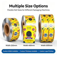 Film en rouleau laminé jaune vif imprimé sur mesure, qualité alimentaire, flexible, pour machine d'emballage automatique de biscuits et de snacks