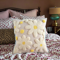 Housse de coussin de canapé, broderie tendance, utilisation hôtelière, fermeture éclair, design à motifs