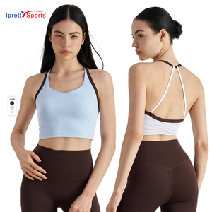 Top da donna estivo con reggiseno sportivo da palestra antiurto con supporto alto - Product Image 1