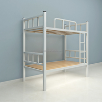 Lit superposé en métal durable, double couche, assemblage facile, lit en acier pour dortoir, hôpital, école, chambre à coucher