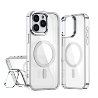 Coque de téléphone antichoc magnétique électroplaquée TPU+PC avec anneau et support d'appareil photo, compatible avec la charge sans fil pour iPhone 11-17 Pro Max